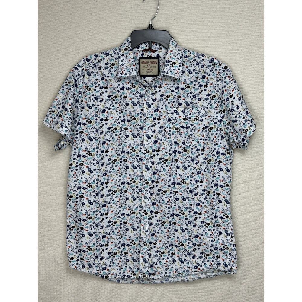 Hudson And Barrow NYC Button Down Floral Shirt Men’s Sz L Preppy Fresh Y2K